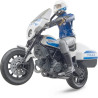 Moto de police Ducati Scrambler miniature BRUDER U62731