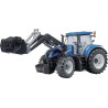 Tracteur miniature New Holland T7,315 avec chargeur frontal BRUDER U03121
