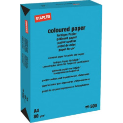 Papier A4 - 500 feuilles - bleu azur STAPLES 600317ST