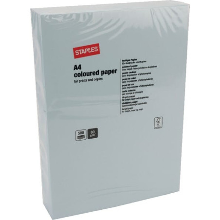 Papier A4 - 500 feuilles - bleu clair STAPLES 600308ST