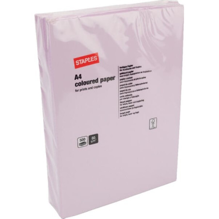 Papier A4 - 500 feuilles - flamingo STAPLES 600305ST