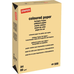 Papier A4 - 500 feuilles - jaune foncé STAPLES 600313ST