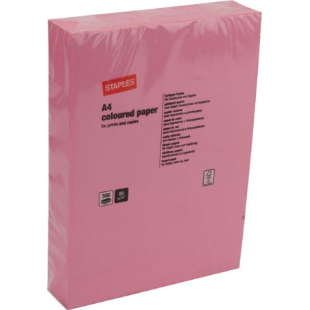 Papier A4 - 500 feuilles - saumon STAPLES 600303ST