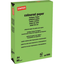 Papier A4 - 500 feuilles - vert gazon STAPLES 600316ST