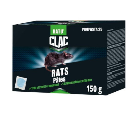 Pâte d'appât raticide polyvalente prête à l'emploi 150gr CLAC RDBRD21002