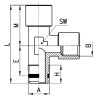Raccord fileté en T CAMOZZI S20703838