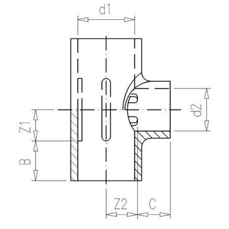 Raccord fileté en T VDL 77532122