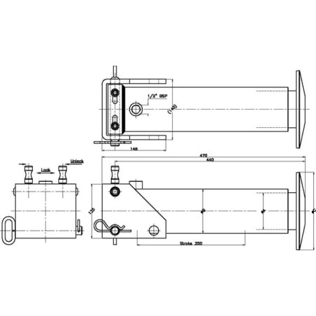 Pied béquille UNIVERSEL SP65250CS