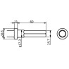 Burin plat 14,8mm UNIVERSEL HS20C