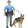 Figurine de policier avec chien BRUDER U62150