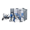 Poste de police avec moto de police miniature BRUDER U62732