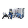 Poste de police avec moto de police miniature BRUDER U62732