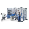 Poste de police avec moto de police miniature BRUDER U62732