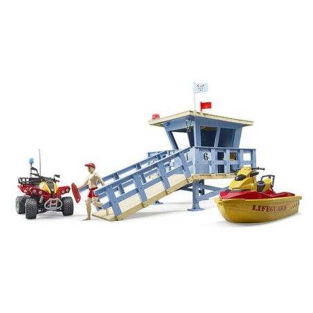 Poste de secours avec quad et jet ski miniature BRUDER U62780