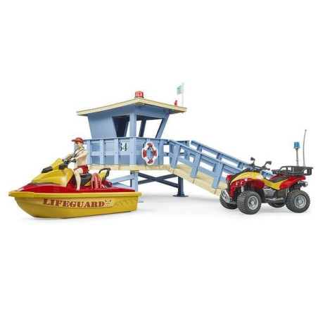 Poste de secours avec quad et jet ski miniature BRUDER U62780