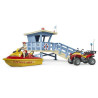 Poste de secours avec quad et jet ski miniature BRUDER U62780