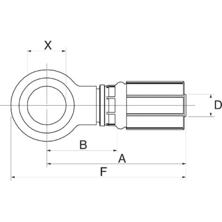 Raccord à sertir GATES 6G8BSPBJ