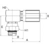 Raccord à sertir GATES 6G6MBX90