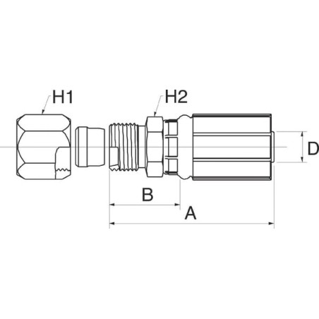Raccord à sertir GATES 6G6MFA