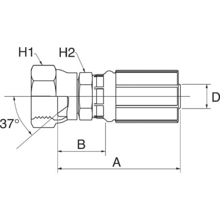 Raccord à sertir GATES 5G5FJX