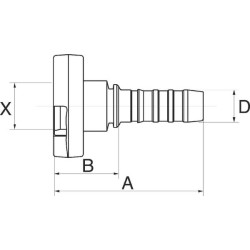 Raccord à sertir GATES 12GS27FPFL