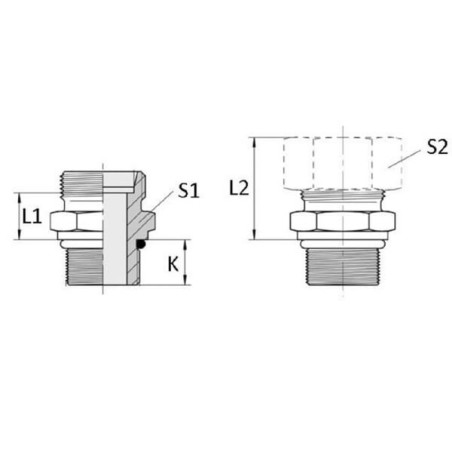 Raccord VOSS GEV12S34UNF