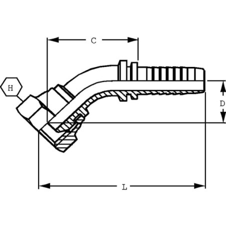 Raccord ALFAGOMMA PGF102045