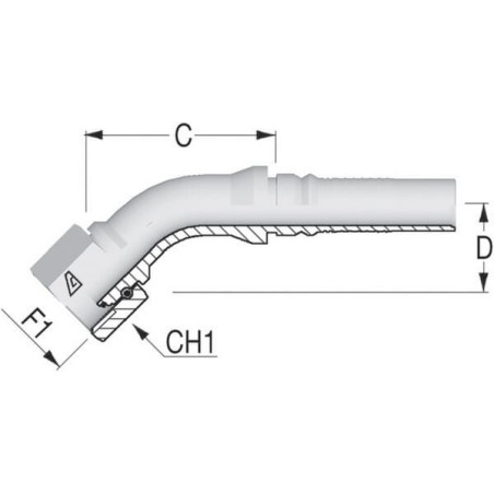 Raccord ALFAGOMMA DKRH251645