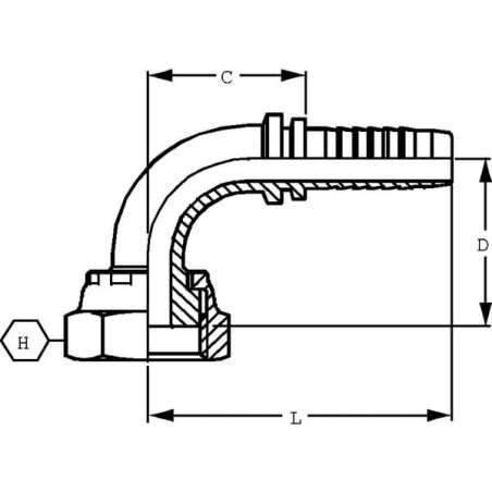 Raccord ALFAGOMMA PAV10990S