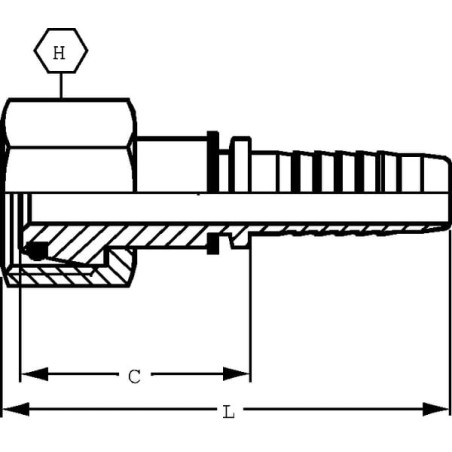 Raccord ALFAGOMMA PGLO1627
