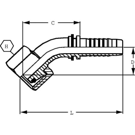 Raccord ALFAGOMMA PGLO202645