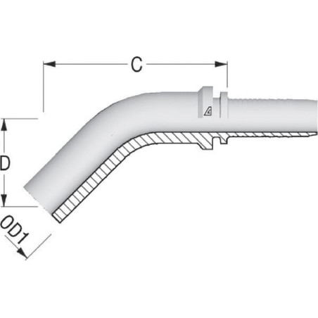 Raccord lisse ALFAGOMMA PT6845