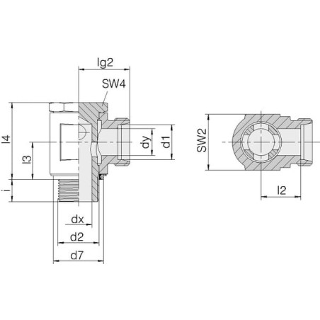 Raccord VOSS RSWS10LR38WD
