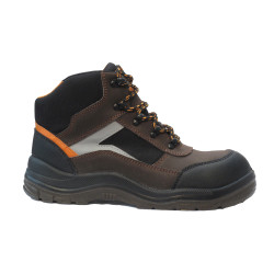 Chaussure de sécurité coupe haute SOLIDUR TAILLE 44 - Norme ISO 20345:2011 en nubuck et cordura