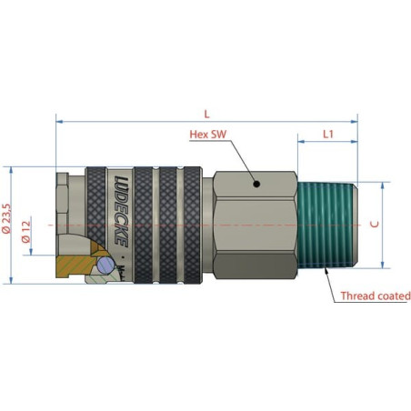 Raccord rapide LÜDECKE ESI38A