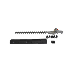 Renvoi d'angle et lamier taille-haies universel 55cm. Adaptateurs 24 - 25 - 25,4 - 26  -27 mm