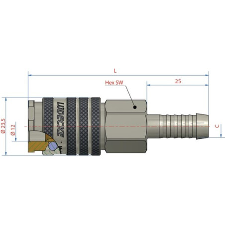 Raccord rapide LÜDECKE ESI6T