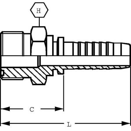 Raccord ALFAGOMMA PCV2519