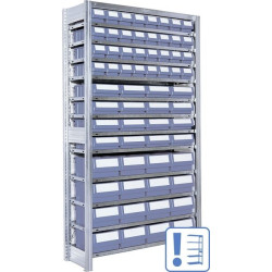 Rayonnage suivant 64 bacs 40cm BITO SKR2A