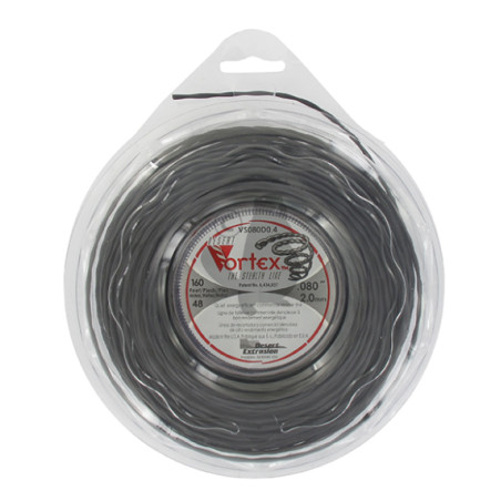 Coque fil nylon hélicoïdal copolymère VORTEX  - 2.00mm x 48m - Qualité professionnelle - Fabrication américaine