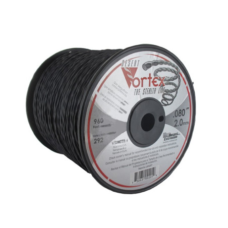 Bobine fil nylon hélicoïdal copolymère VORTEX  - 2.00mm x 292m - Qualité professionnelle - Fabrication américaine