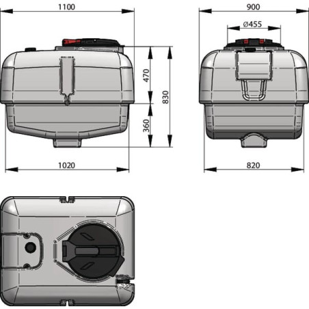 Réservoir UNIVERSEL TANE500PE