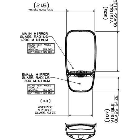 Rétroviseur BRITAX 7135014AM