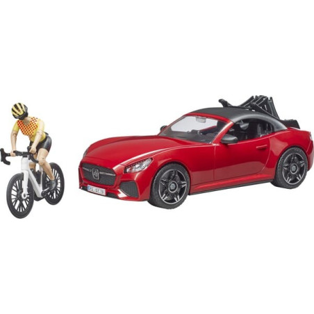 Roadster avec 1 vélo de route et cycliste BRUDER U03485