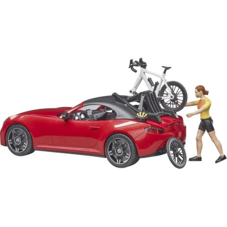 Roadster avec 1 vélo de route et cycliste BRUDER U03485