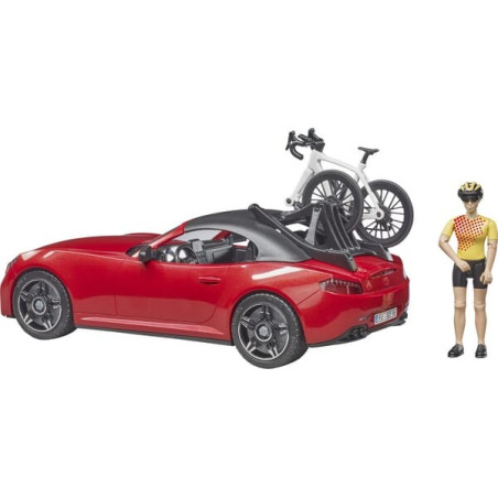 Roadster avec 1 vélo de route et cycliste BRUDER U03485