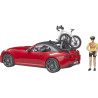 Roadster avec 1 vélo de route et cycliste BRUDER U03485