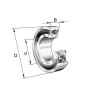 Roulement à billes à alignement automatique 20x47x18mm INA/FFAG 22042RSTVH