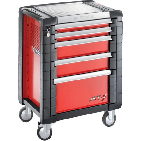 Servante JETM3 5 tiroirs rouge FACOM JET5M3PF