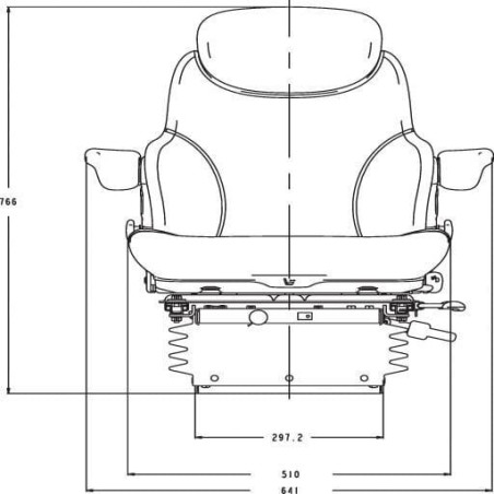 Siège à suspension pneumatique SEARS AS3045A